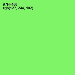 #7FF466 - Screamin' Green Color Image