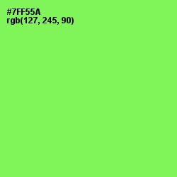 #7FF55A - Screamin' Green Color Image
