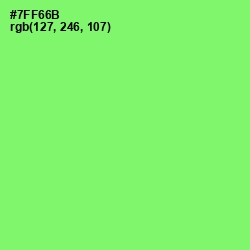 #7FF66B - Screamin' Green Color Image