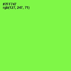 #7FF747 - Screamin' Green Color Image