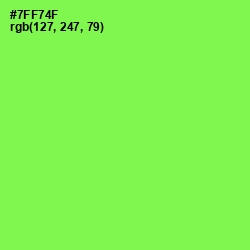 #7FF74F - Screamin' Green Color Image