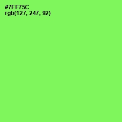 #7FF75C - Screamin' Green Color Image