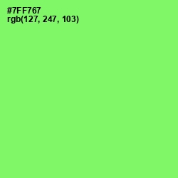 #7FF767 - Screamin' Green Color Image