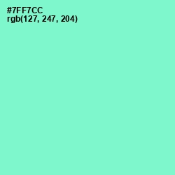 #7FF7CC - Aquamarine Color Image