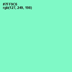 #7FF9C6 - Aquamarine Color Image