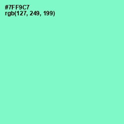 #7FF9C7 - Aquamarine Color Image