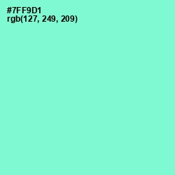 #7FF9D1 - Aquamarine Color Image