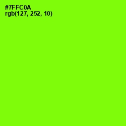 #7FFC0A - Chartreuse Color Image