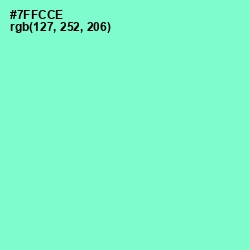 #7FFCCE - Aquamarine Color Image