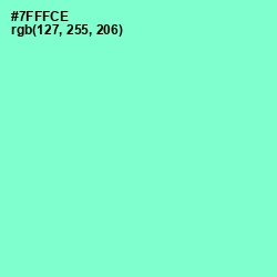 #7FFFCE - Aquamarine Color Image