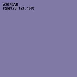 #8079A8 - Purple Mountain's Majesty Color Image