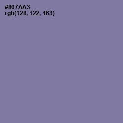 #807AA3 - Lavender Purple Color Image
