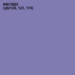 #807BB0 - Lavender Purple Color Image