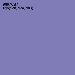 #807CB7 - Lavender Purple Color Image