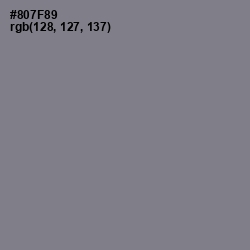 #807F89 - Mountbatten Pink Color Image