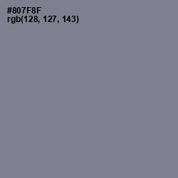 #807F8F - Mountbatten Pink Color Image