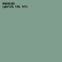 #809E8D - Spanish Green Color Image