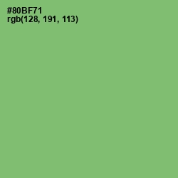 #80BF71 - Olivine Color Image