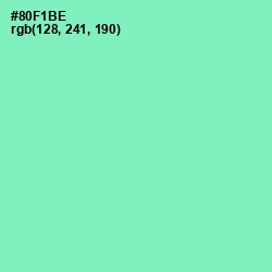 #80F1BE - Algae Green Color Image