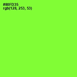 #80FD35 - Green Yellow Color Image