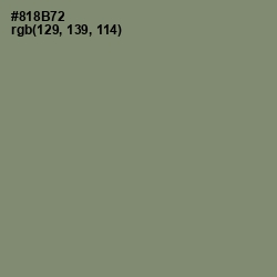 #818B72 - Battleship Gray Color Image