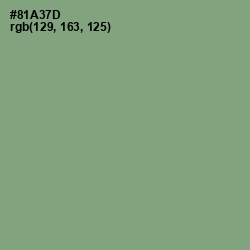 #81A37D - Olivine Color Image