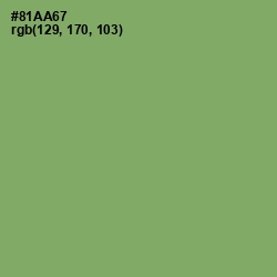 #81AA67 - Olivine Color Image