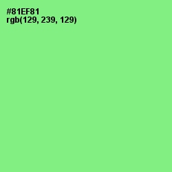 #81EF81 - Mint Green Color Image