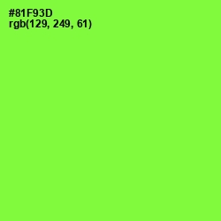 #81F93D - Green Yellow Color Image