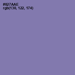 #827AAE - Lavender Purple Color Image