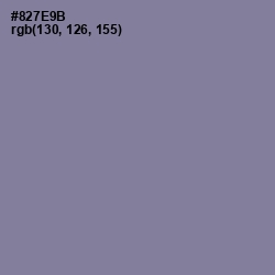 #827E9B - Mountbatten Pink Color Image