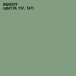#829D7F - Battleship Gray Color Image