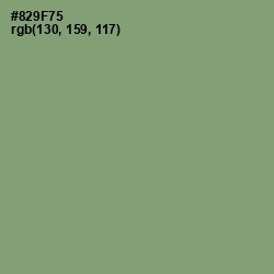 #829F75 - Battleship Gray Color Image