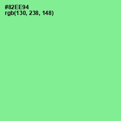 #82EE94 - Mint Green Color Image