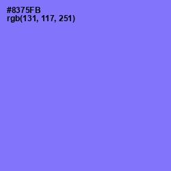 #8375FB - Medium Purple Color Image