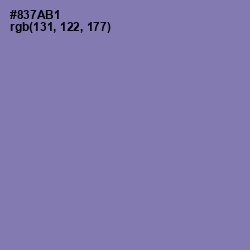 #837AB1 - Lavender Purple Color Image