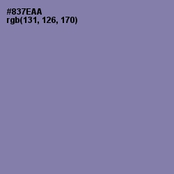 #837EAA - Lavender Purple Color Image