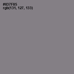 #837F85 - Mountbatten Pink Color Image