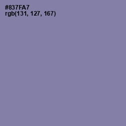 #837FA7 - Lavender Purple Color Image