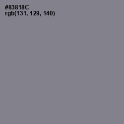 #83818C - Suva Gray Color Image