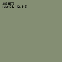 #838E73 - Battleship Gray Color Image