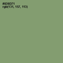 #839D71 - Battleship Gray Color Image