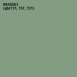 #839D83 - Spanish Green Color Image