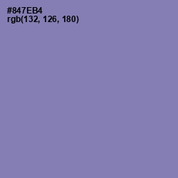 #847EB4 - Lavender Purple Color Image