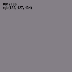 #847F86 - Mountbatten Pink Color Image