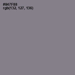 #847F88 - Mountbatten Pink Color Image