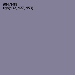 #847F99 - Mountbatten Pink Color Image