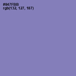 #847FBB - Lavender Purple Color Image