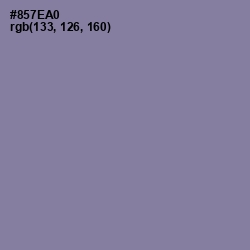 #857EA0 - Lavender Purple Color Image