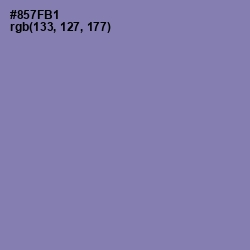 #857FB1 - Lavender Purple Color Image